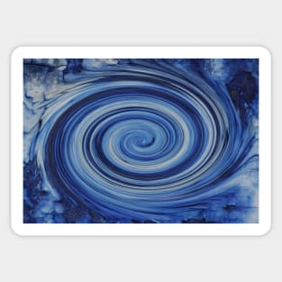 Fast Blue Swirl Sticker